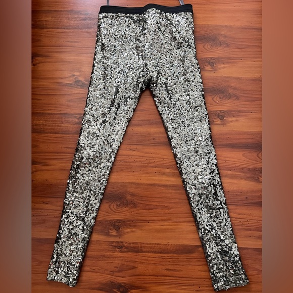 French Connection Sequin Legging size S - Picture 3 of 5